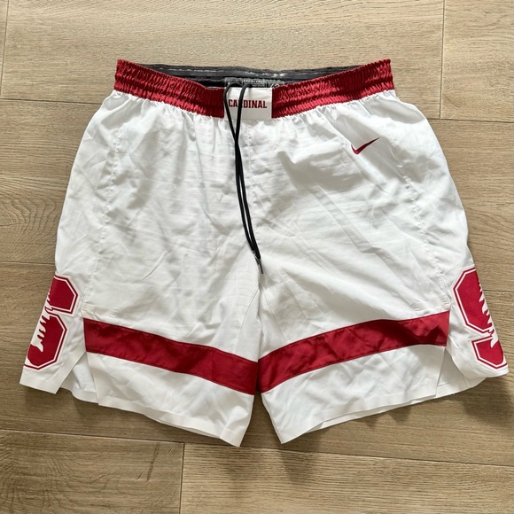 Stanford Cardinals Basketball Shorts White Red 42 - Picture 1 of 10
